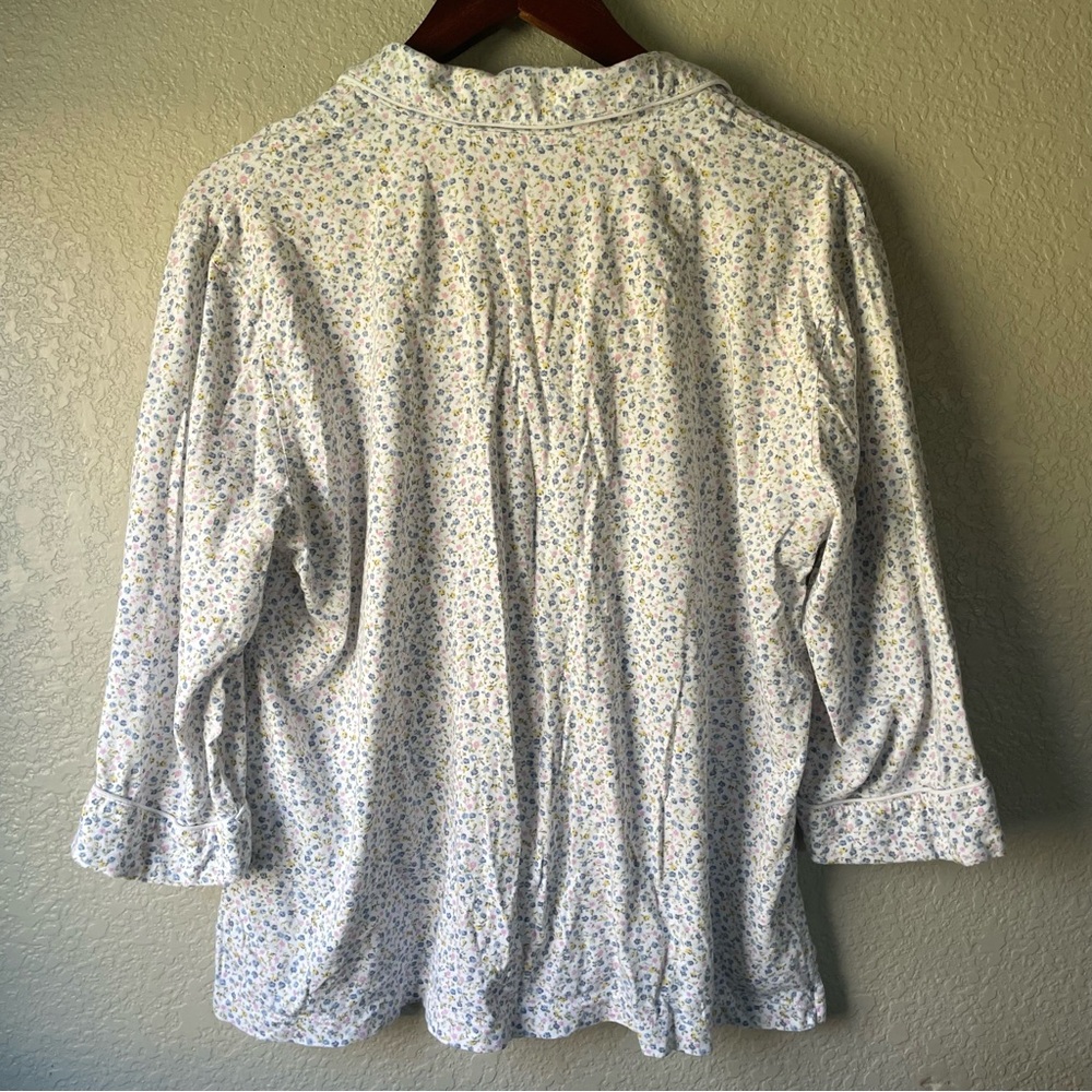 Lauren Ralph Lauren XL 100% Cotton Embroidered Logo Dainty Floral Pajama Set - Picture 6 of 16